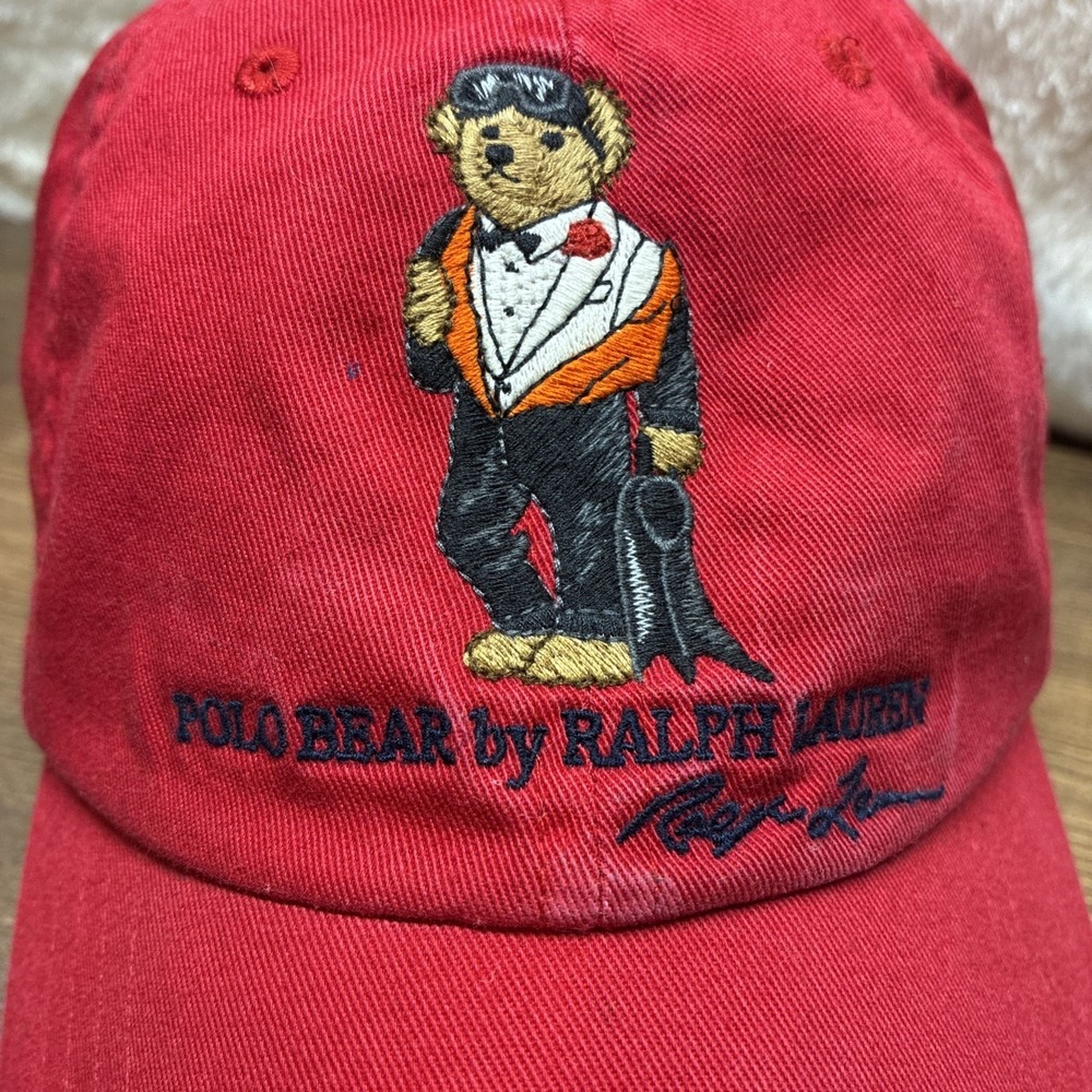Polo Ralph Lauren Embroidered Polo Bear Men's Cap RL 2000 Polo Spy Bear Read - Picture 2 of 6